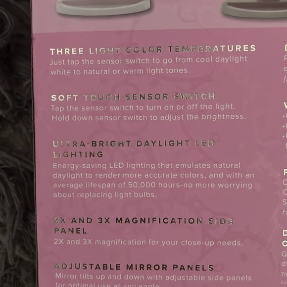 Sanrio Impressions Vanity Hello Kitty Tri Fold Mirror NIB - Picture 7 of 10